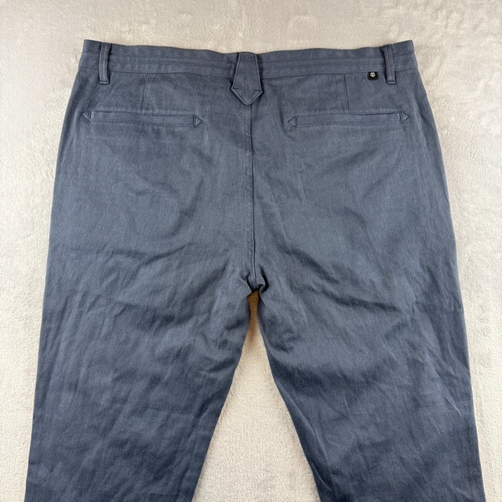 Betabrand Pants Mens 36x32 Blue Hemp Chino Khaki Twill Drawstring - Picture 4 of 13
